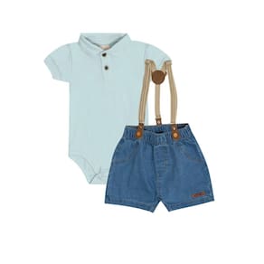 Conjunto Menino Infantil Suspensório Pulla Bulla Ref. 50572