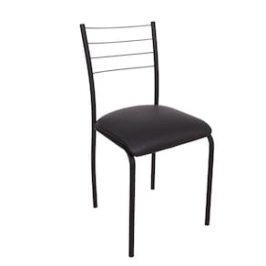 Cadeira para Sala de Jantar Suez Metal Preto/Bege