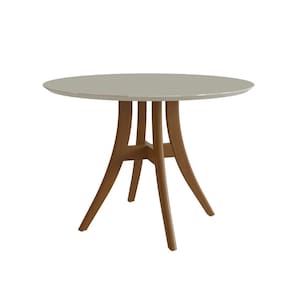 Mesa de Jantar Redonda 4 Lugares com Tampo de Vidro 109cm Ref 910 Imbuia