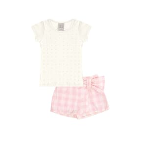 Conjunto Infantil Menina Blusa e Saia Pulla Bulla Ref. 50619