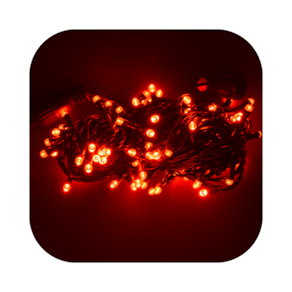 Cordão Pisca 100 Led Prova D´água Fixo Laranja Fio Verde 10m Decor Natal 220v