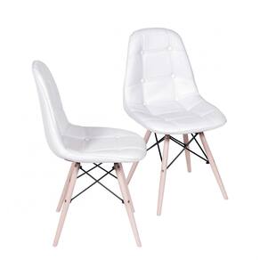 Conjunto 2 Cadeiras Eames Eifeel Botone Or Design Branco