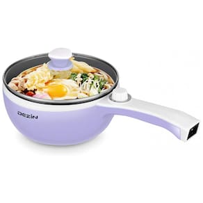 Panela Elétrica Multifuncional 1,5L, Aço Inoxidável, com Controle de Temperatura, 600W, 110V, DEZIN DZ150, Lilás