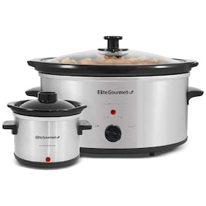 Panela Elétrica 4.7L Mini Panela Bônus 700 mL, 120W, 110v, ELITE GOURMET MST 500D, Prateado