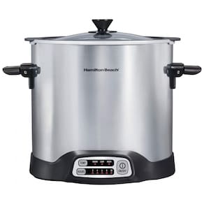 Panela Elétrica 10L, Programável, Aço Inoxidável, 350W, 110v, HAMILTON BEACH 33196, Prateado