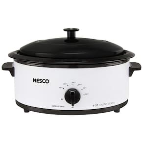 Panela Elétrica Multifuncional 6L, Aço Inoxidável com Controle de Temperatura, 750W, 110V, NESCO 4816 14, Branco