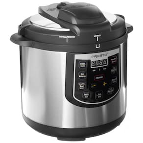 Panela de Pressão Elétrica 6L Multifunções com Painel Digital, 110V 1005W, PRESTO 02141, Prateado