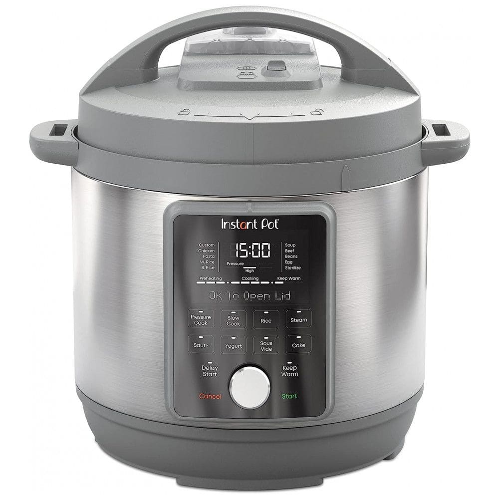 Panela de Pressão Elétrica 8 Litros de Capacidade 9 em 1 com Controle Digital, Instant Pot Duo Plus, 110V 1200W, Cinza