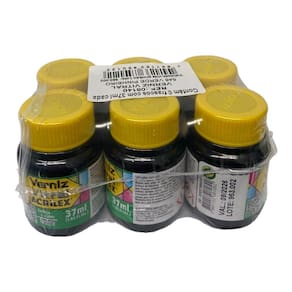 Kit com 6 Verniz Vitral Vitro Acrilex 37ml - Escolha a Cor
