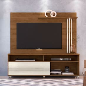 Estante para TV Até 65 Polegadas Frizz 2 Portas com Led Naturalle/Off White - Madetec