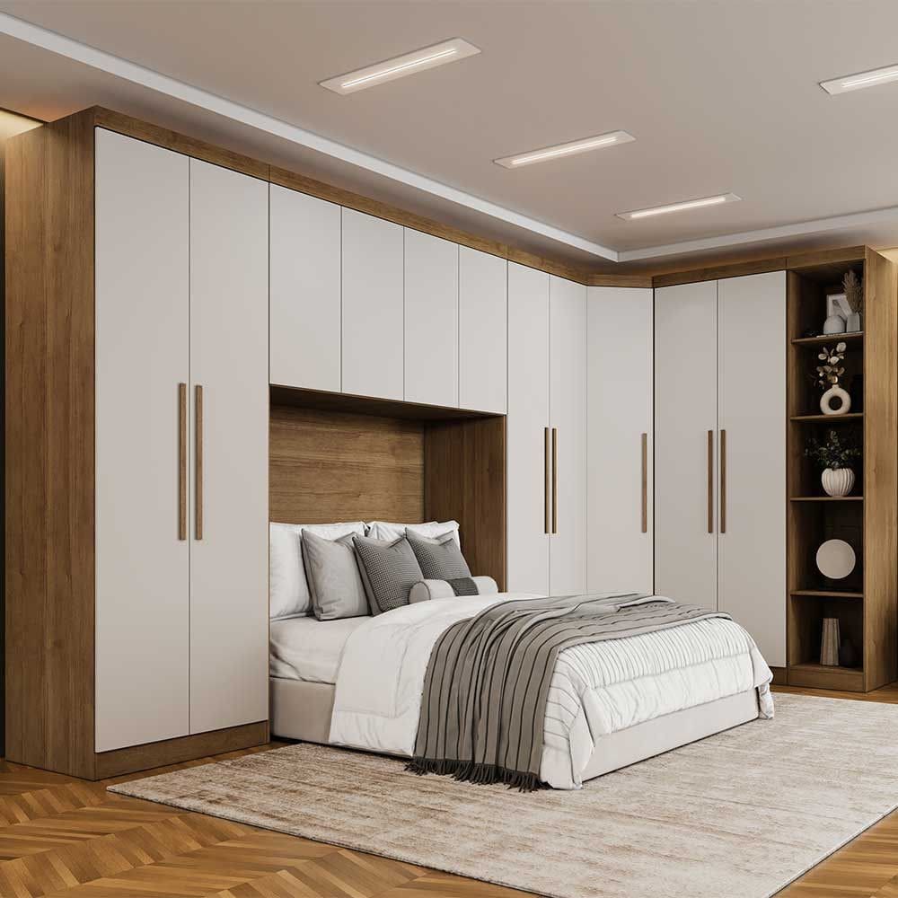 Guarda Roupa Modulado Casal Safira 11 Portas em MDF Clic Móveis