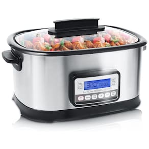 Panela Elétrica 11 em 1, 6L com Sous Vide, Antiaderente, Temporizador e Controle de Temperatura, 220V 1500W, Spoonlemon, Prata e Preta