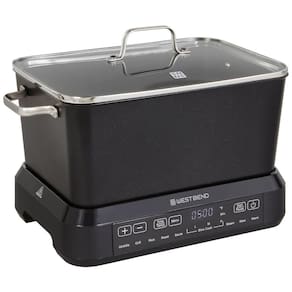 Panela Elétrica 5,6L com Controle de Temperatura Variável e 20 Funções de Cozimento, 110V 1200W, West Bend, Preta