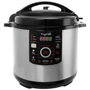 Panela de Pressão Elétrica 12L com 15 Predefinições e Painel de LED, 110V 1000W, MegaChef, Prata