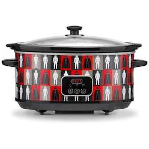 Panela Elétrica 6,6L com Efeitos Sonoros Integrados e Panela de Cerâmica Removível, 110V 240W, STAR WARS, Vermelha e Preto