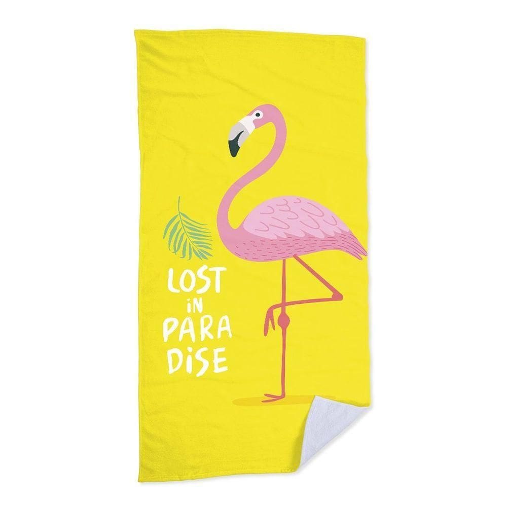 Toalha De Praia Flamingo Yellow