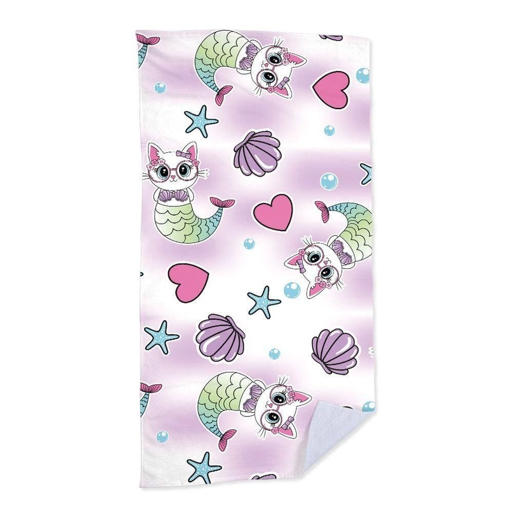Toalha De Praia Gato Sereia