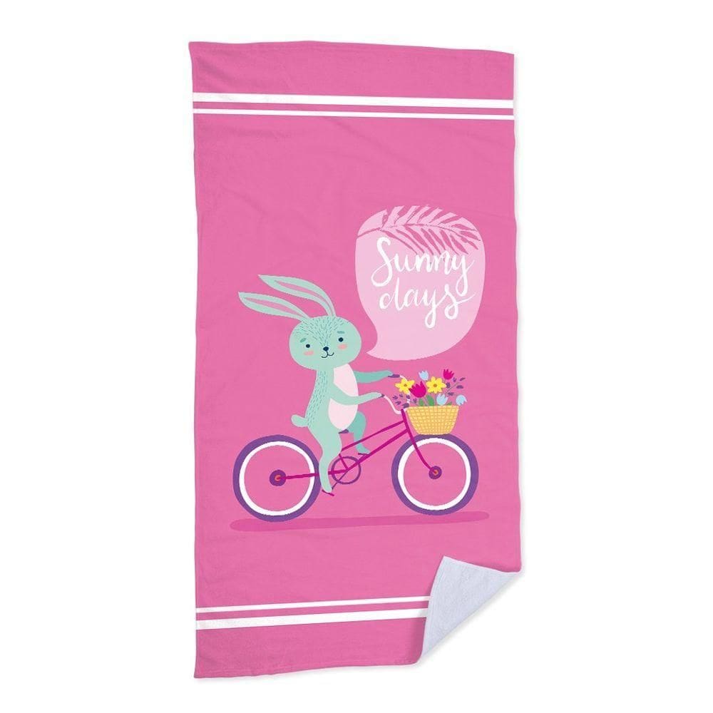 Toalha De Praia - Biker Bunny
