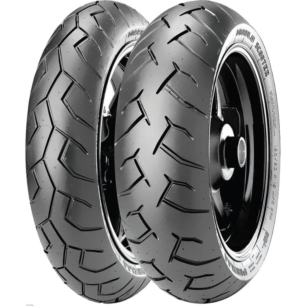 Par De Pneu 100/90-12 59L + 110/90-12 64L Pirelli Diablo Scooter Uso Sem Camara Fluo 125