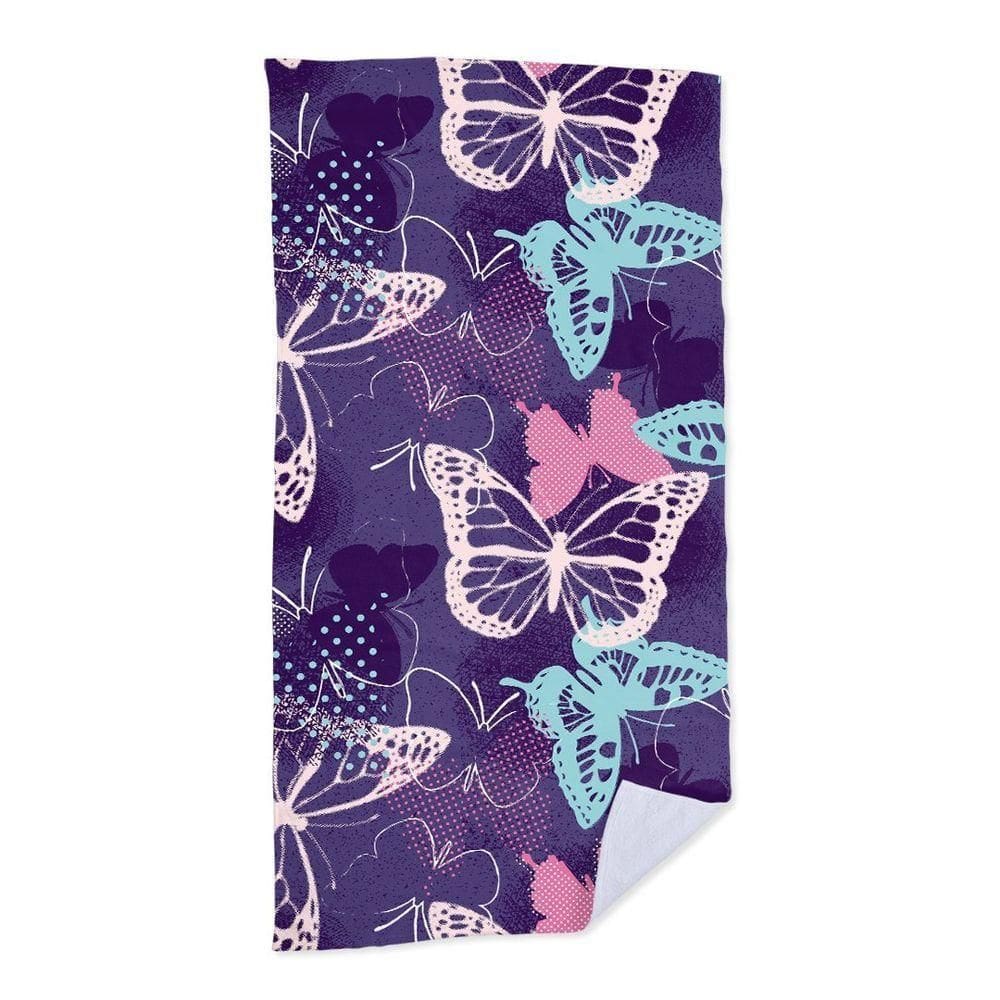 Toalha De Praia Purple Butterfly