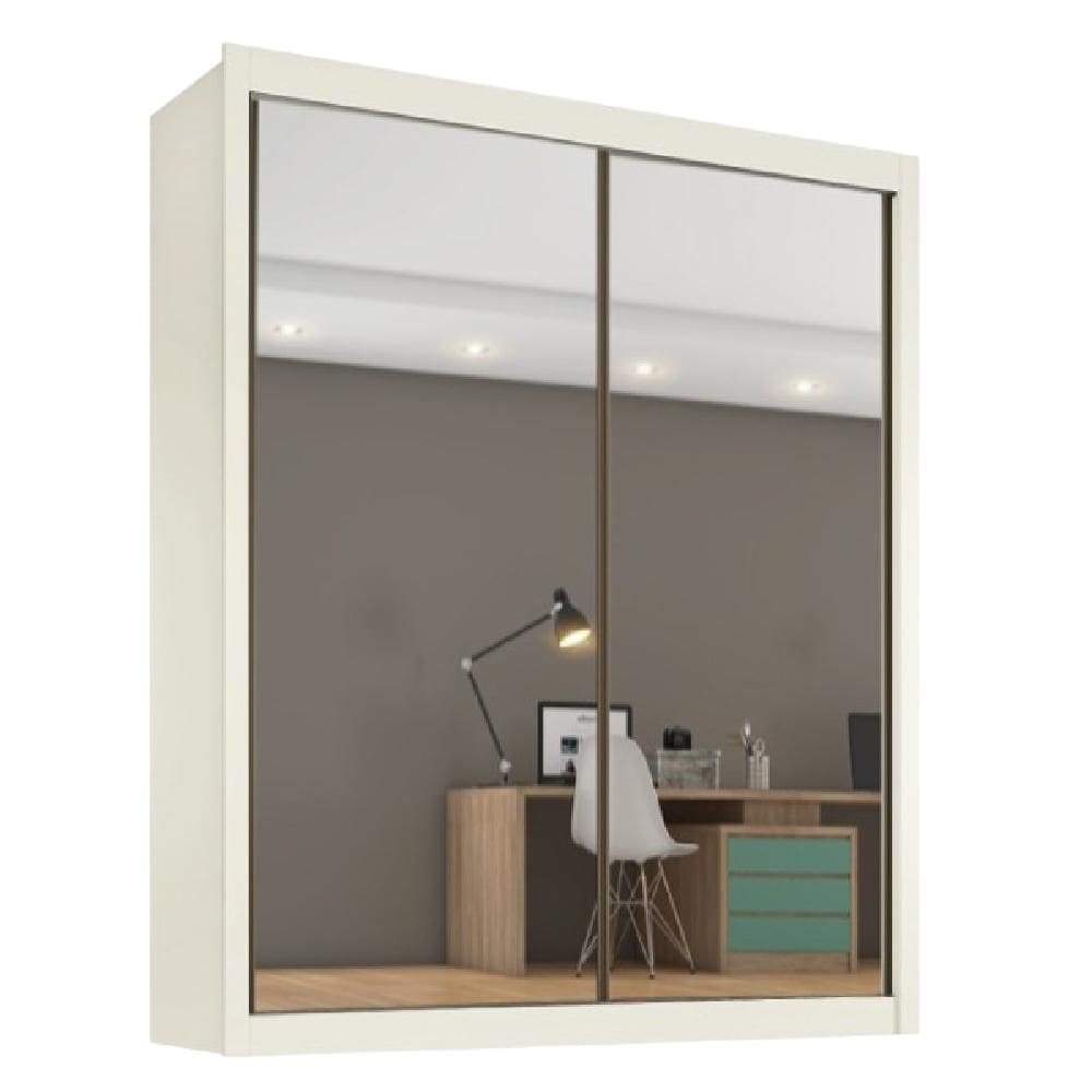 Guarda Roupa Zurique 2 Portas Espelhadas MDF - Móveis Europa