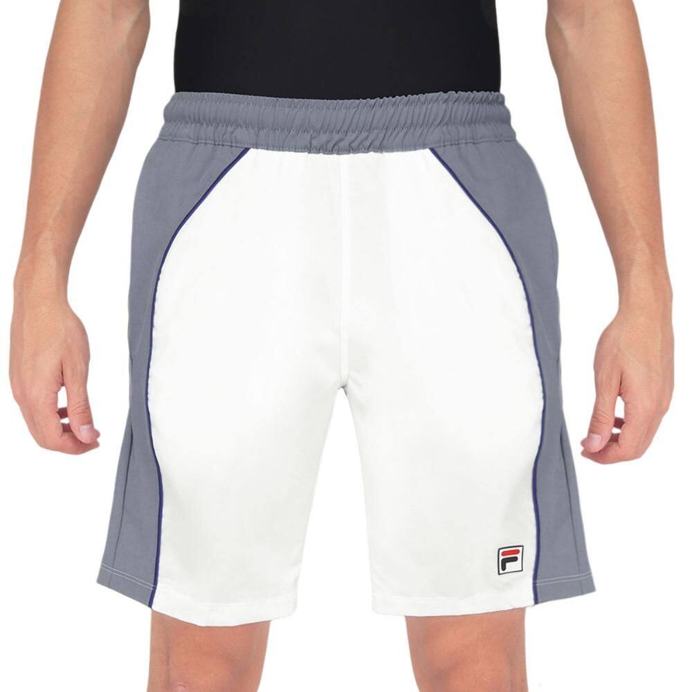 Shorts Fila Backspin Color Block Branco e Azul