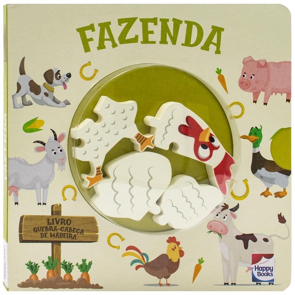 Livro Quebra-cabeca de Madeira: Fazenda