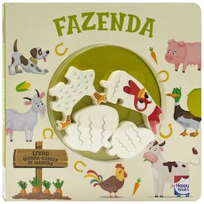 Livro Quebra-cabeca de Madeira: Fazenda