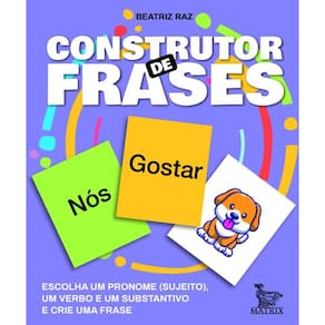 Construtor de frases: Escolha um pronome, um verbo e um substantivo de crie uma frase