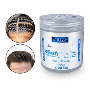 Gel Cola Siliconado Incolor Ultra Fixação Cabelo 490g Yelsew