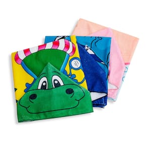 Toalha Poncho Infantil com Capuz Estampada 120cm x 60cm 100% Algodão - Loaní