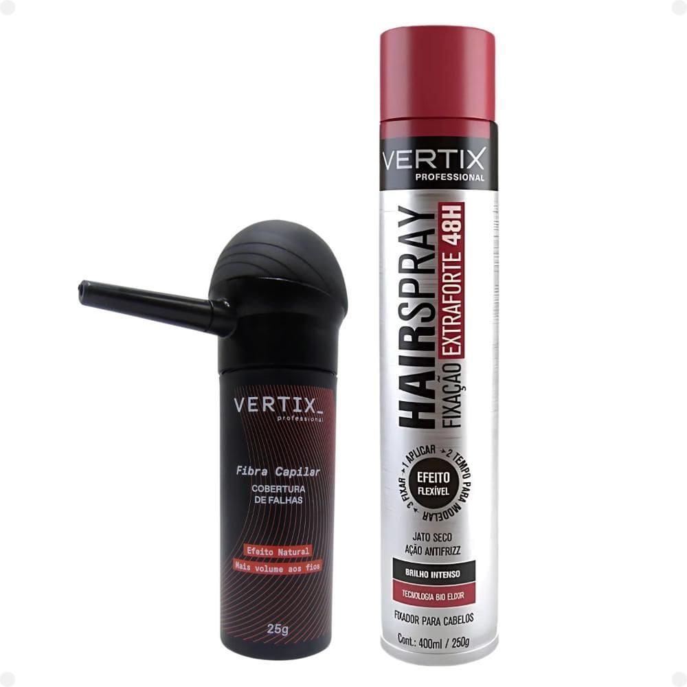 Kit Vertix: Fibra Capilar Loira, Aplicador e Spray Extraforte