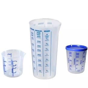 kit 3 copos medidor Graduado Transparente = 500ml + 400ml + 100ml (3 Tamanhos diferentes para facilitar suas receitas)
