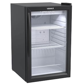 Expositor De Bebidas Venax 100 Litros VV Led Branco Preto Fosco 127V 25926