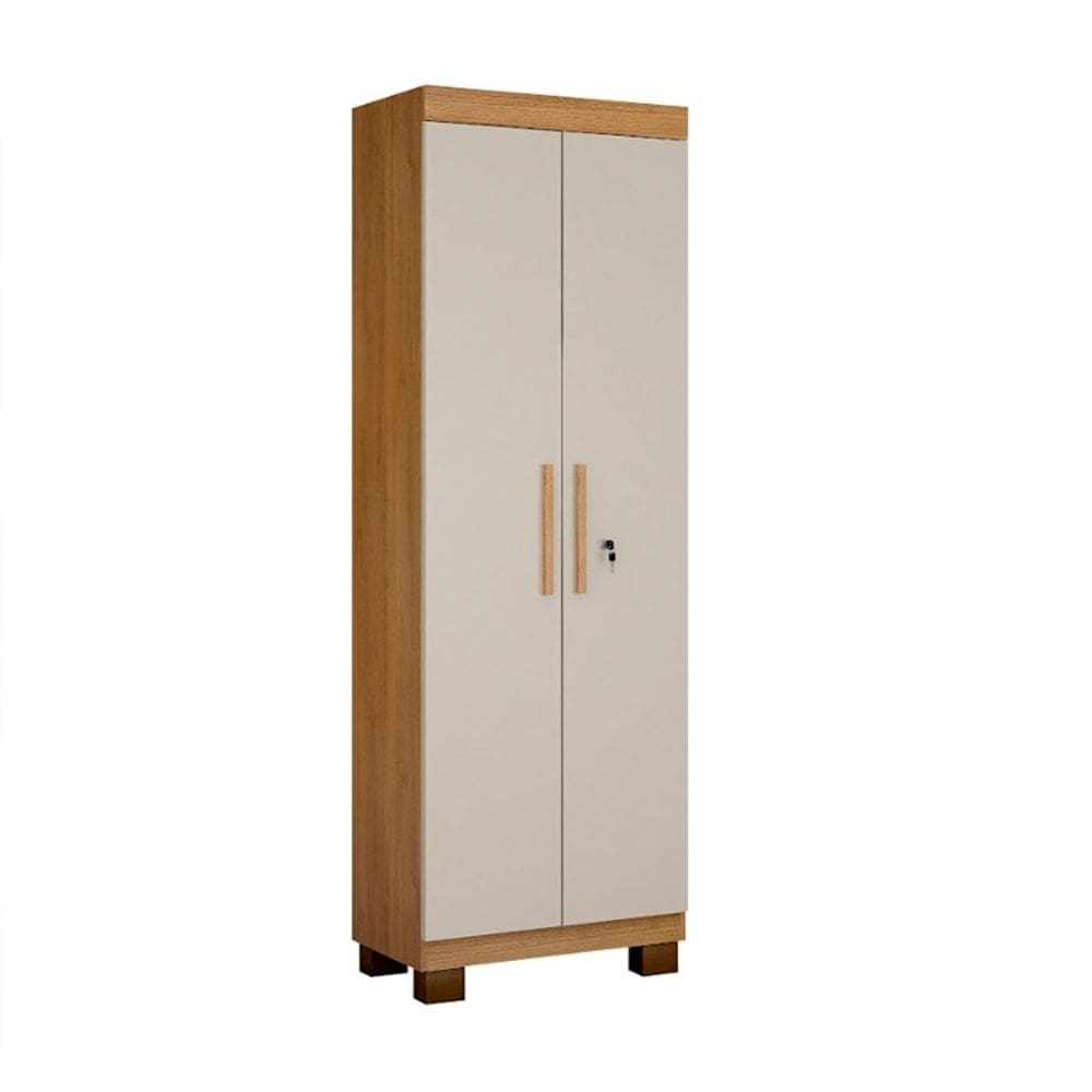 Armário Multiuso 2 Portas Asteca Valdemóveis Cinamomo/Off White