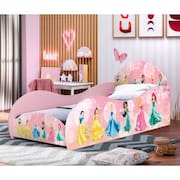 Cama de Solteiro Menina Rosa Princesa - Princesas / Rosa