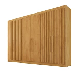 Guarda Roupa 6 Portas 4 Portas Ripadas Potente com Ripado MDF - Móveis Europa