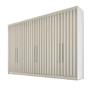 Guarda Roupa 6 Portas Ripadas Potente Ripado MDF - Móveis Europa