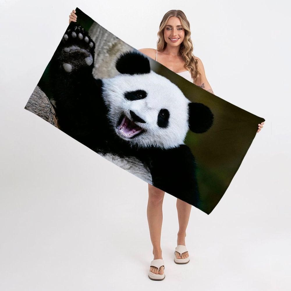 Toalha De Praia Happy Panda