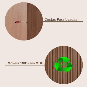 Guarda Roupa Athenas 2 Portas com Espelho MDF - Móveis Europa