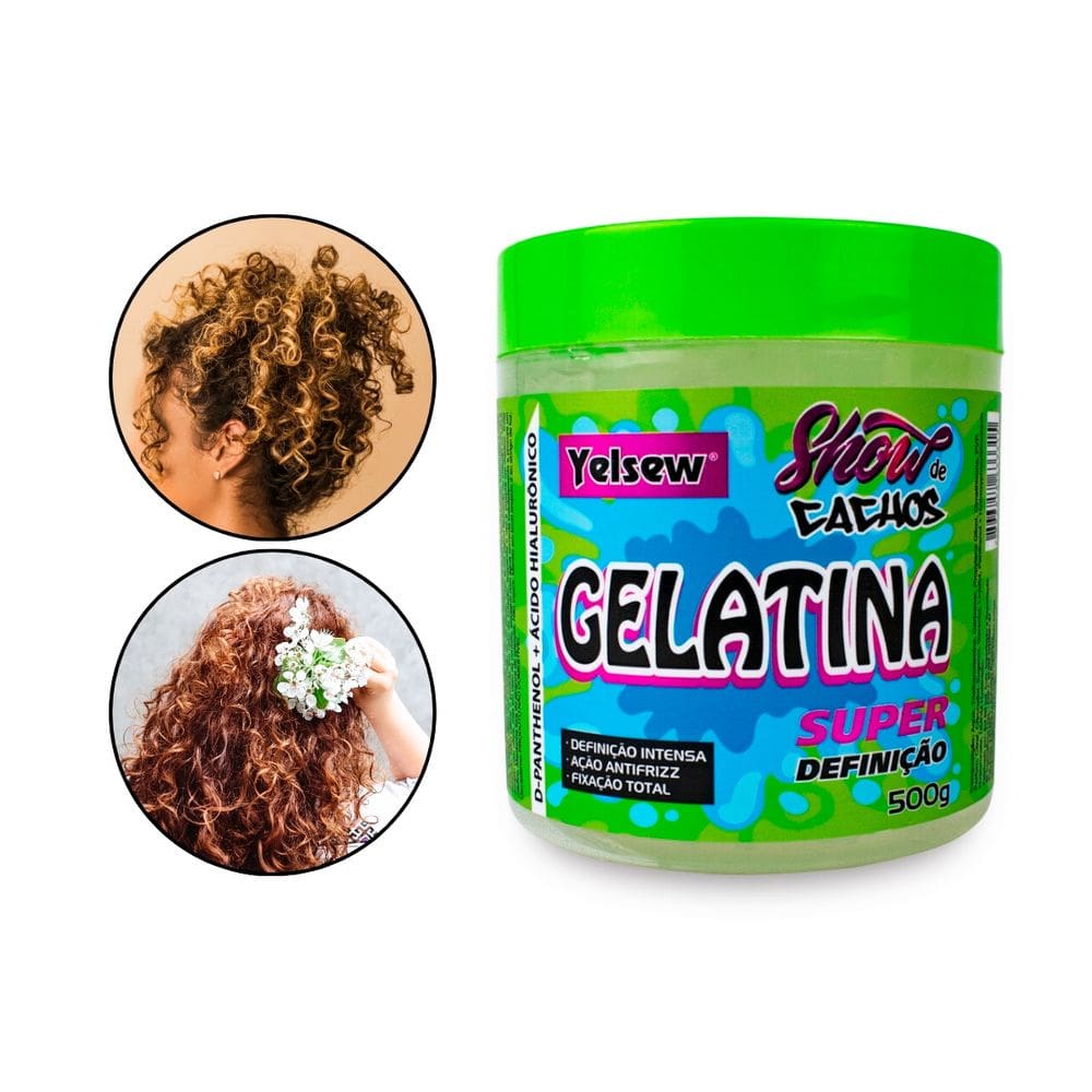 Gelatina Show de Cachos Definição Antifrizz 500g, Yelsew