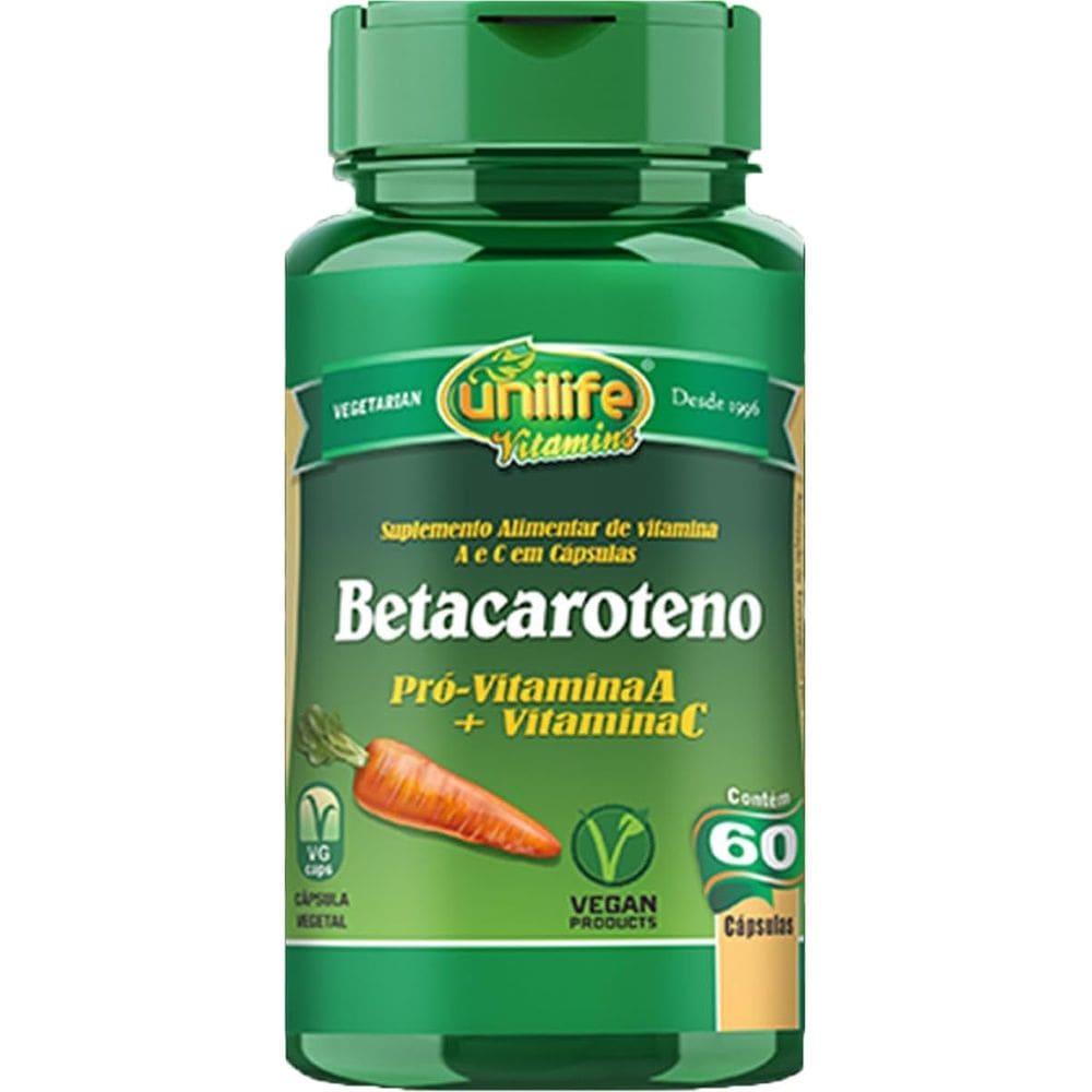 Betacaroteno Vitamina A E C 60 CAPS 500MG - Unilife