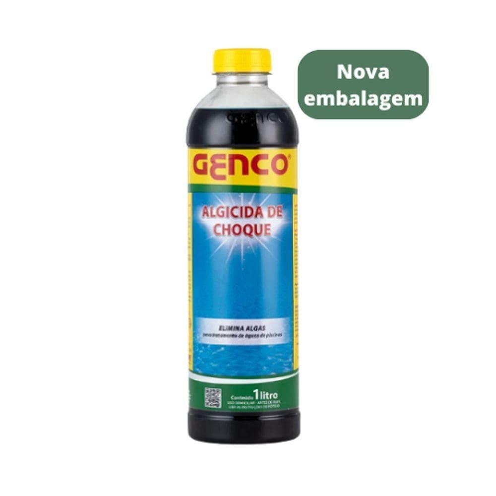 Algicida Choque Tratamento Piscina Elimina Algas 1 L - Genco