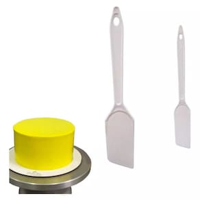 Kit 2 Peças Espátula P + G Cabo Longo P/ Recheio Bolo Confeitaria