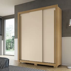 Guarda Roupa Casal Dallas 3 Portas 2 Gavetas I01 - Clique Chique Móveis