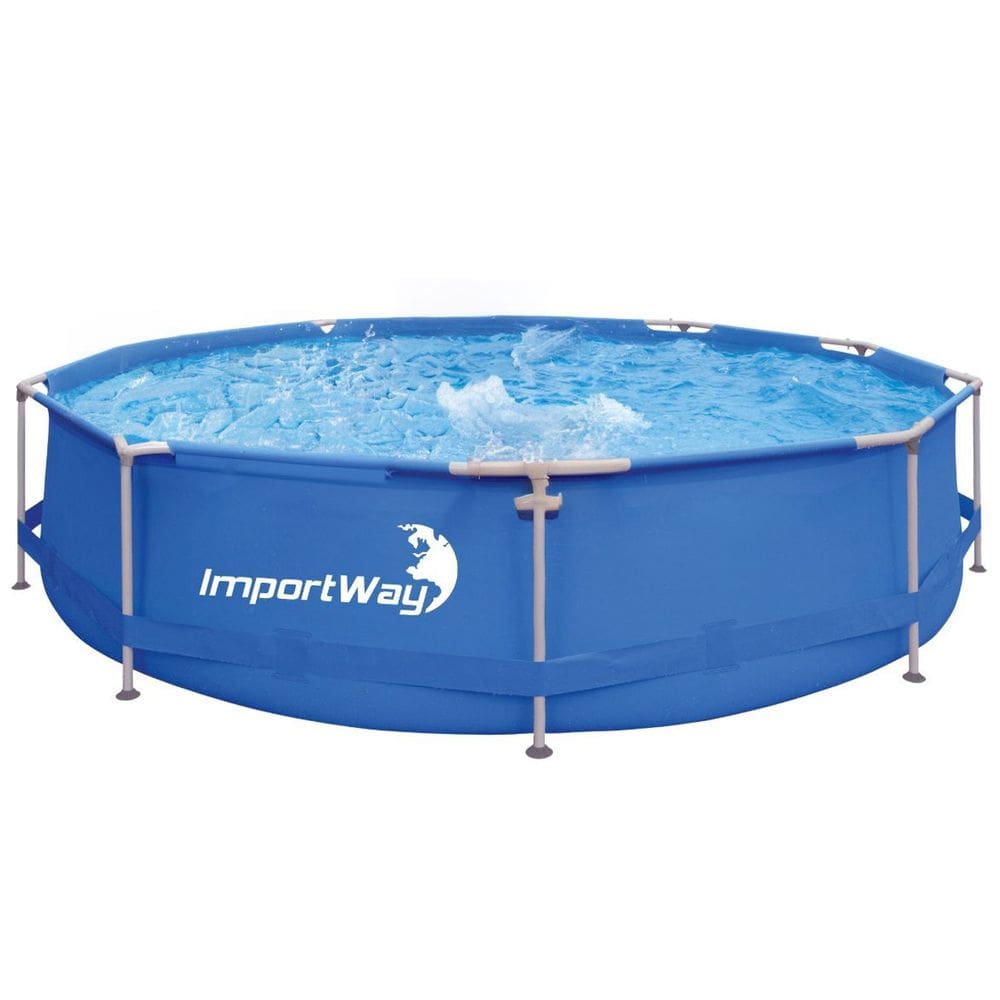 Piscina Estruturada Redonda 6800 Litros 3.6m x 76cm Azul Importway Iwpi002