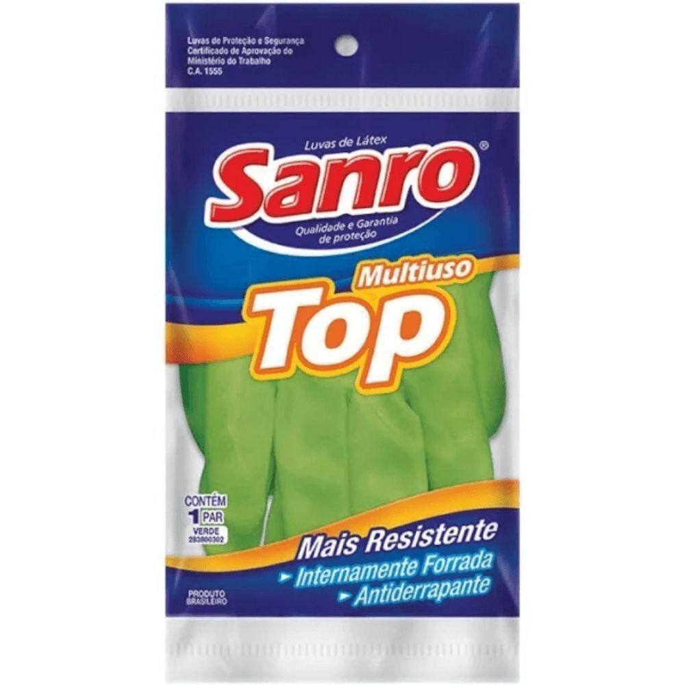 Luva Sanro Ant.for.top Verde Pequena