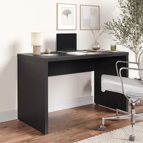 Mesa de Escritório em Tamburato Acabamento em Bp 120cm Ficus CabeCasa MadeiraMadeira Preto