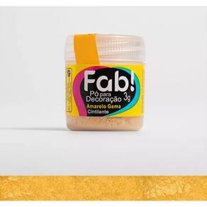 Corante Cintilante Para Decoração de Bolo Docinhos Sobremesas Comestíveis Fab 3 Gramas Amarelo Gema