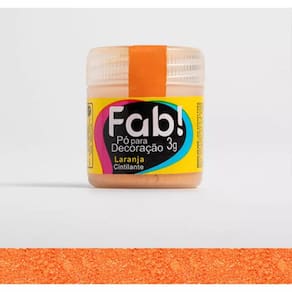 Corante Cintilante Para Decoração de Bolo Docinhos Sobremesas Comestíveis Fab 3 Gramas Laranja
